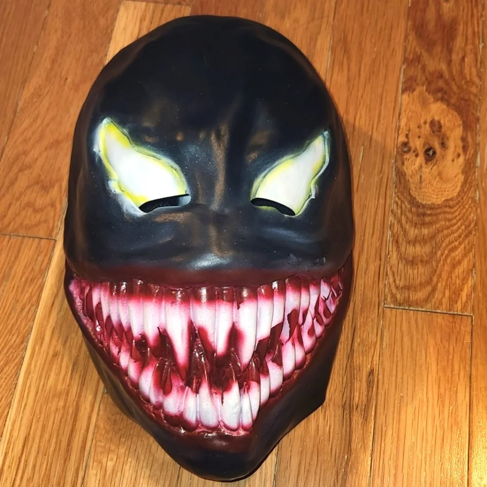 VENOM MASK ADULT UNISEX WILD FREAKY LOOKING SOFT COSPLAY DRESS UP COSTUME OSFM
